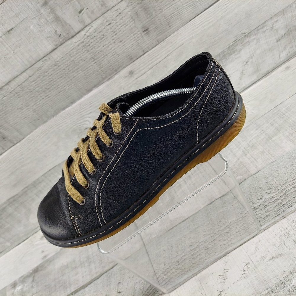Dr. Martens Shoes Women 8 Sneakers Black Leather Oxford Doc Tisha Y2K